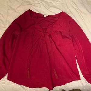 American Eagle Maroon Blouse